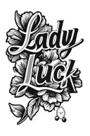 "Lady Luck" Pin Lady tattoo design idea