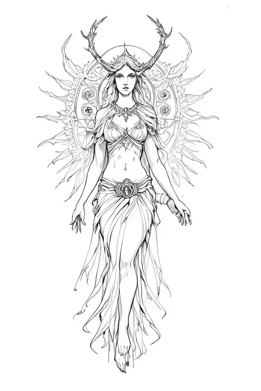 Hecate goddess of magic tattoo design idea