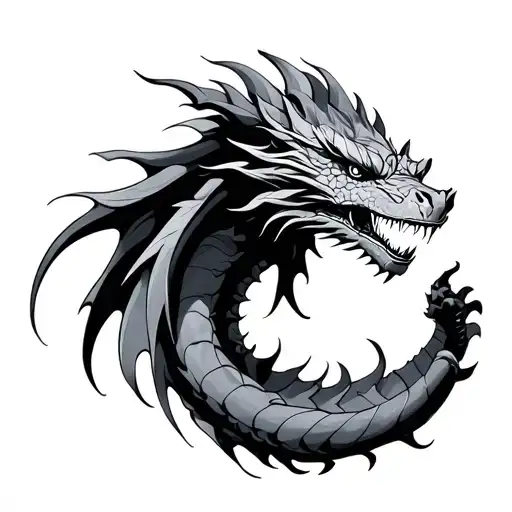 Search Dragon tattoo design idea
