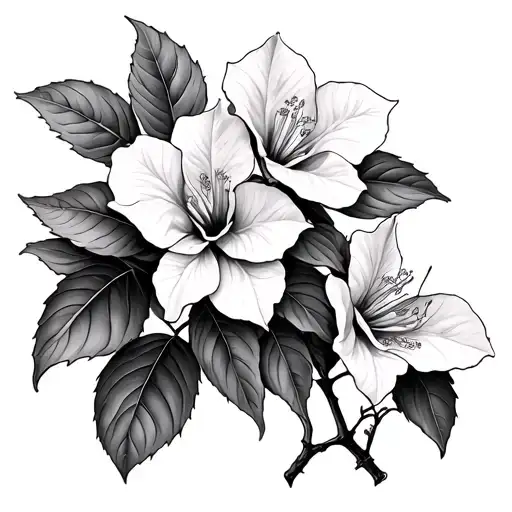 Bougainvillea tattoo design idea