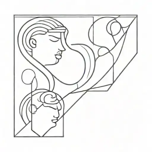 ABBA inspired abstract tattoo design idea