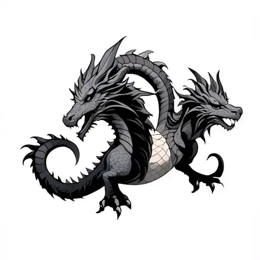 Aries dragon tattoo design idea