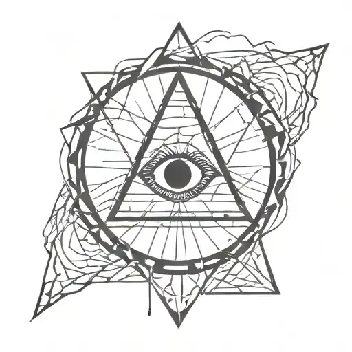illuminati broken heart no love tattoo design idea