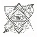 illuminati broken heart no love tattoo design idea