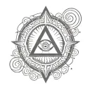 illuminati broken heart no love tattoo design idea