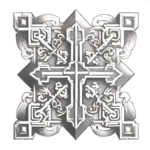 Jerusalem Cross tattoo design idea