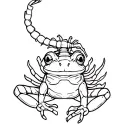 a frog with an scorpion on top, like the story tattoo design idea