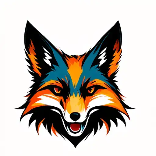 Fox Face tattoo design idea