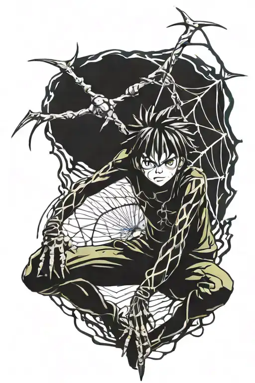 black spider hunter x hunter tattoo design idea