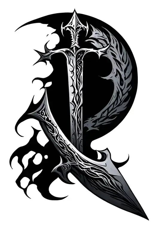 Frostmourne tattoo design idea