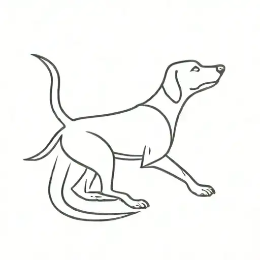 comet dog tattoo design idea