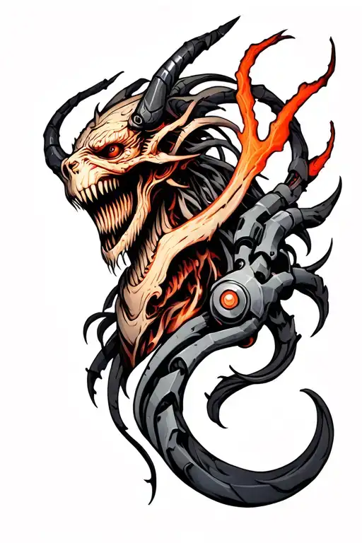 demon tattoo design idea