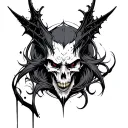 darkness and evil tattoo design idea