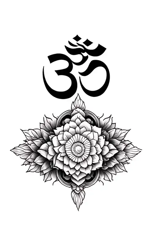 unique sternum tattoo spiritual with om symbol incorporated tattoo design idea