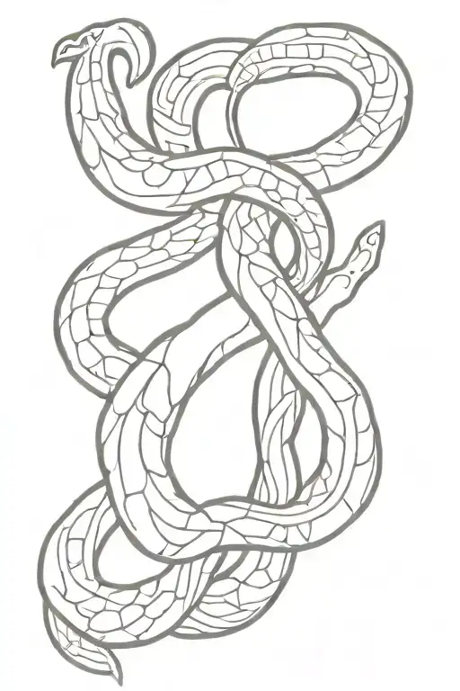 anaconda coiling around an ancient books tattoo design idea