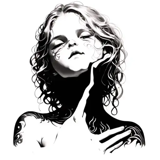 Inner Child held by me gently tattoo design idea