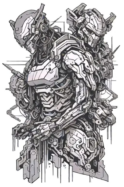 Cyberpunk edgerunners tattoo design idea