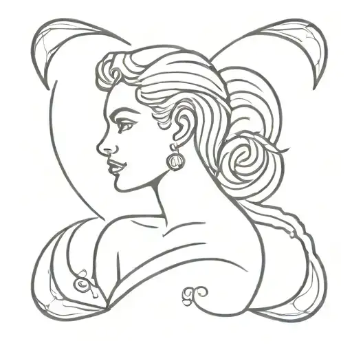 Aries zodiac sign strong woman tattoo design idea