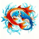 Gemini And Pisces tattoo design idea