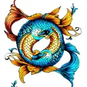 Gemini And Pisces tattoo design idea