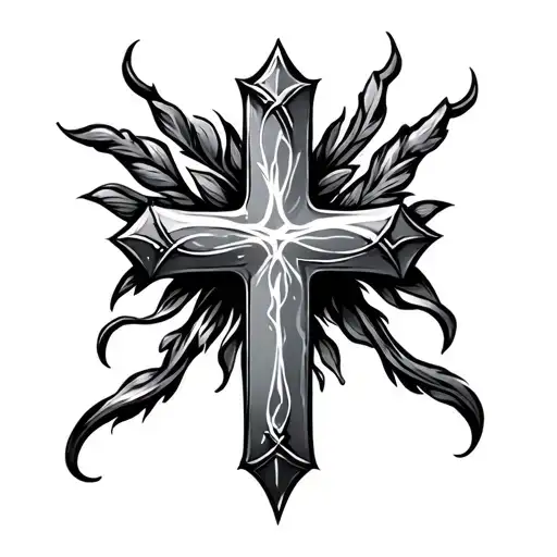 three-nail cross  tattoo design idea