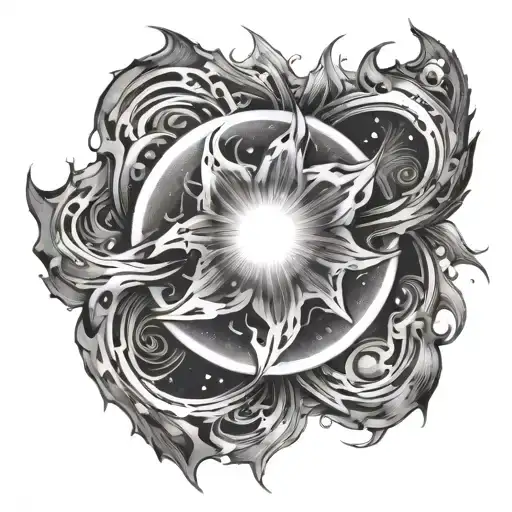 supernova with 06:23 AM in it  tattoo design idea