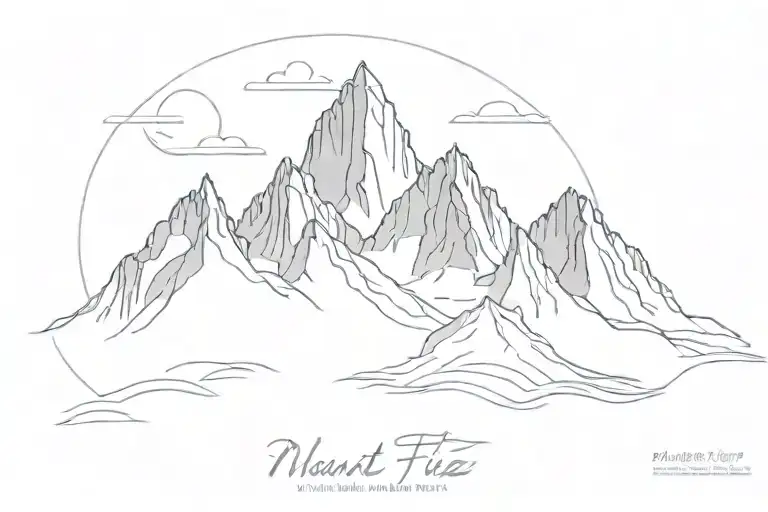 mount fitz roy mountain tattoo design idea