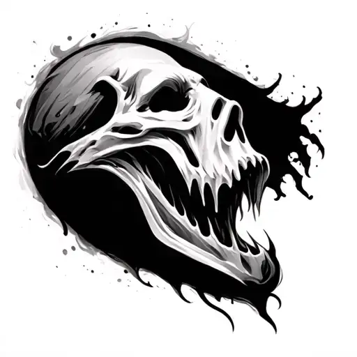 Simon ghost Riley mask tattoo design idea