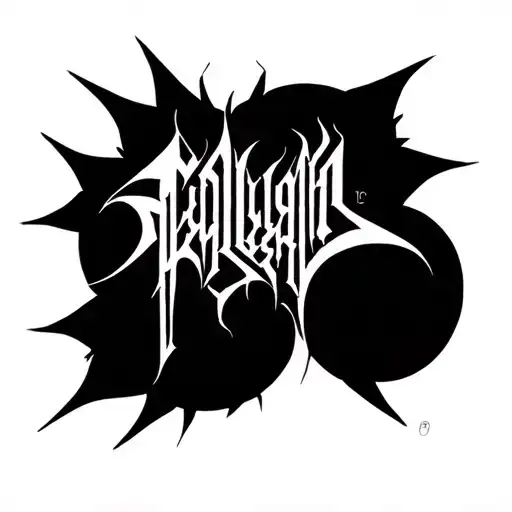 Tribal fine long lightning dark lettering big black work dark works bioorganic roots ornaments swirly spiky  cybertribal tattoo design idea