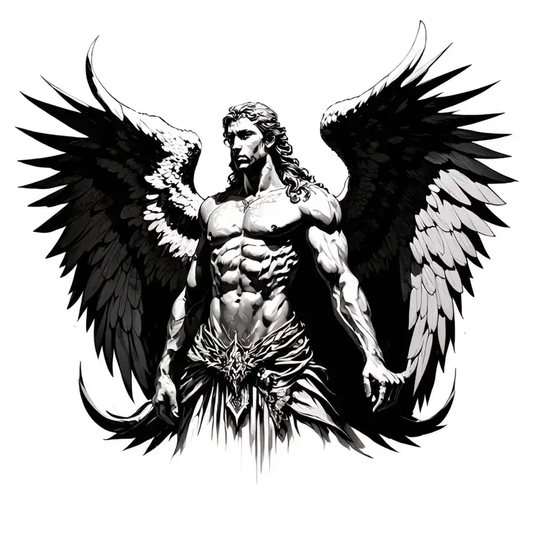 archangel uriel tattoo design idea