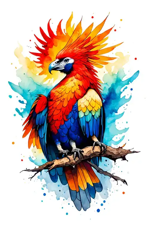 palestine phoenix rising from ashes tattoo design idea