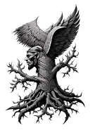 gladiator, Braveheart, tree of life intertwined tattoo design idea