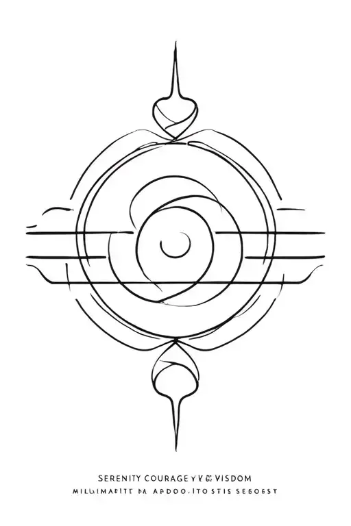 Serenity courage wisdom tattoo design idea