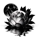 Lotus Moon tattoo design idea