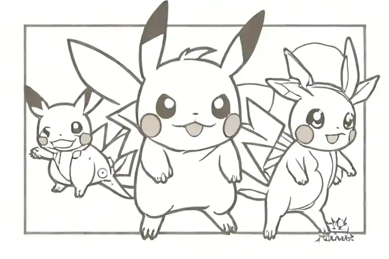 Pokemon character tattoo design idea