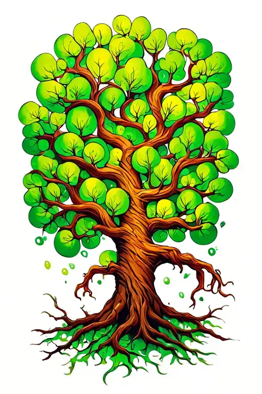family tree intertwined tattoo design idea