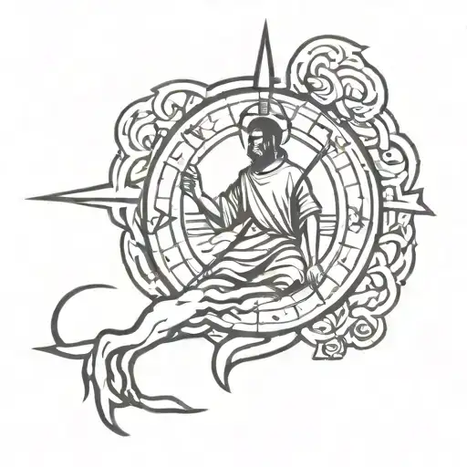 saint christopher tattoo design idea