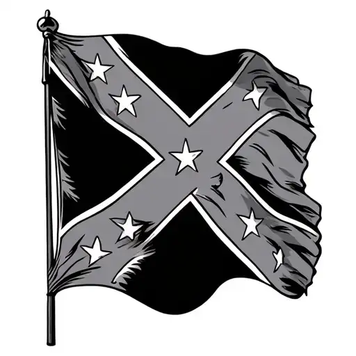 Confederate flag flying tattoo design idea