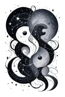 aquarius x gemini x cancer constellation tattoo design idea