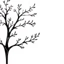 tree with dna-strand branch symbolizing life tattoo design idea