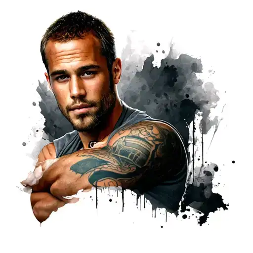 paul walker tattoo design idea