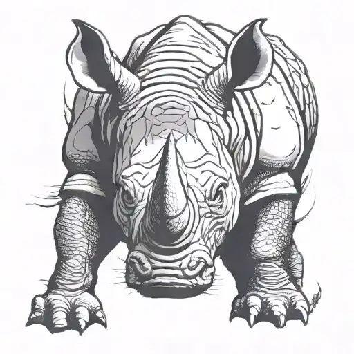 rhino tattoo design idea