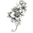 Filler Floral tattoo design idea