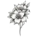 Filler Floral tattoo design idea