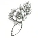 Filler Floral tattoo design idea