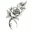 Filler Floral tattoo design idea