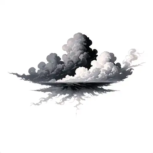 Filler Clouds and Smoke tattoo design idea