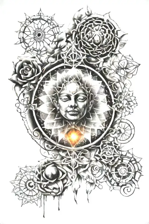 chakras tattoo design idea