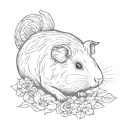 guinea pig behind tattoo design idea