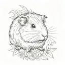 guinea pig behind tattoo design idea